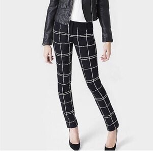 Express Columnist Barely Boot Window Pane Mid Rise Dress Pants Size 10